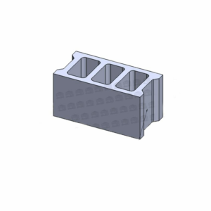 Mold 20×40, Thickness Of 25 Mm, 3 Holes, Closed