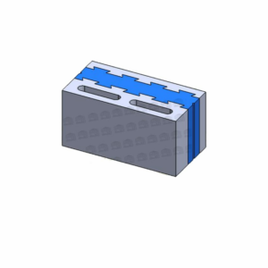 Block Mold 20×40 Thickness 60mm Sandwich Insulation Grooved Sides 6mm