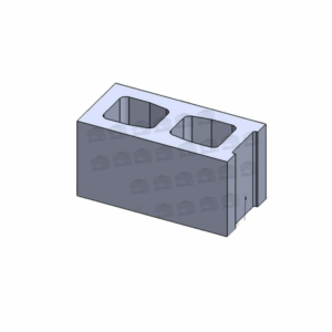 Block Mold 19×39, Thickness 40mm, Two Holes - One Side (10×110)