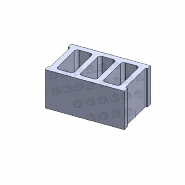 Block Mold 25 X 40, Thickness Of 30 Mm, 3 Holes, Closed