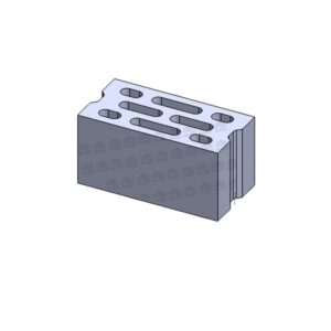 Hardox Mold 20 X 40, Thickness 25 Mm, 8 Holes, Closed
