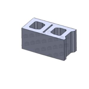 Block Mold 19 X 39, Thickness 40 Mm, Two Holes Side (133 X 20)