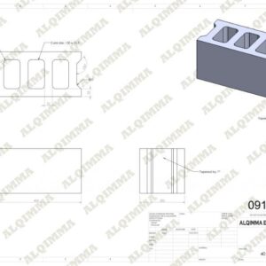 Block Mold 20×40 Thickness 30.5 Mm 3 Holes Closed